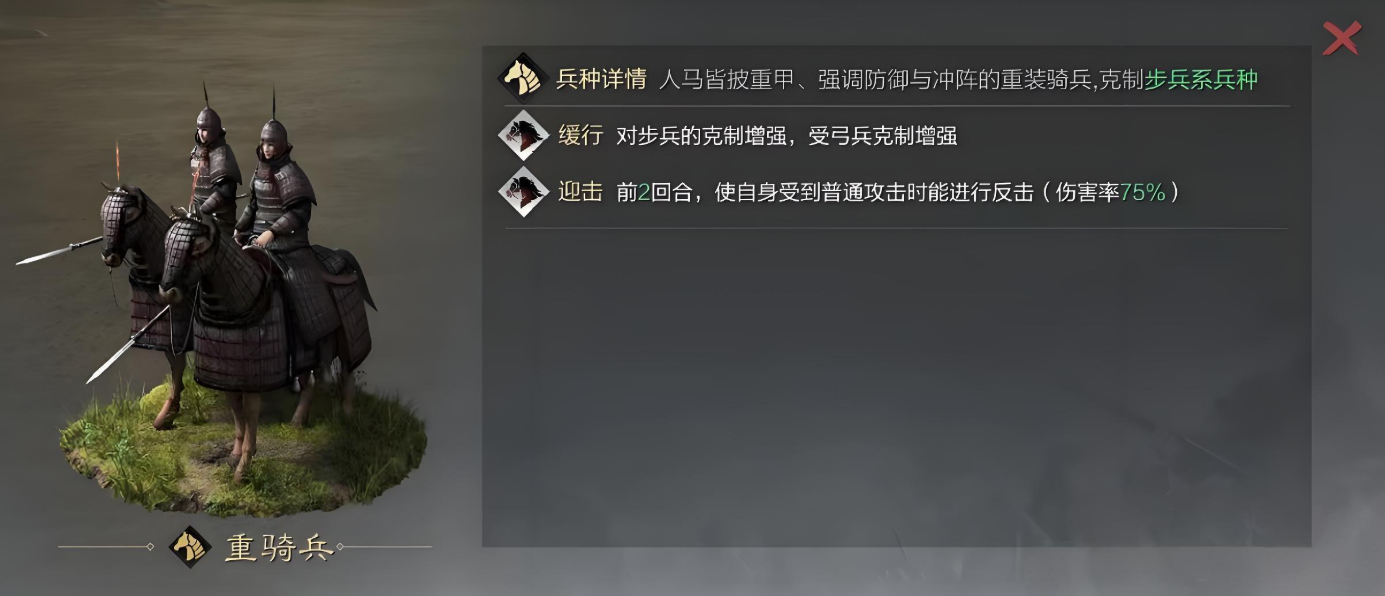 率土之滨重骑兵学什么特性