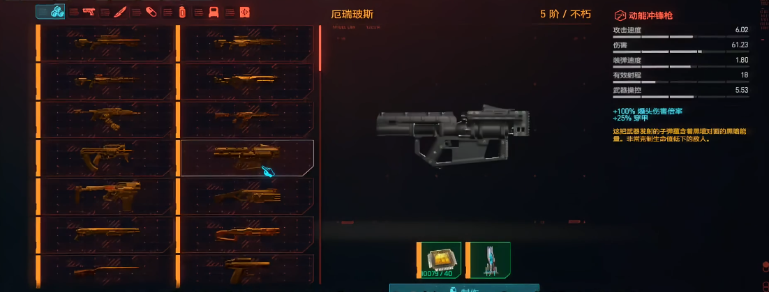 赛博朋克2077哪些武器好用