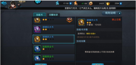 乱斗西游2技能书怎么用