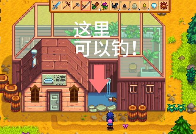 星露谷物语温泉在哪里
