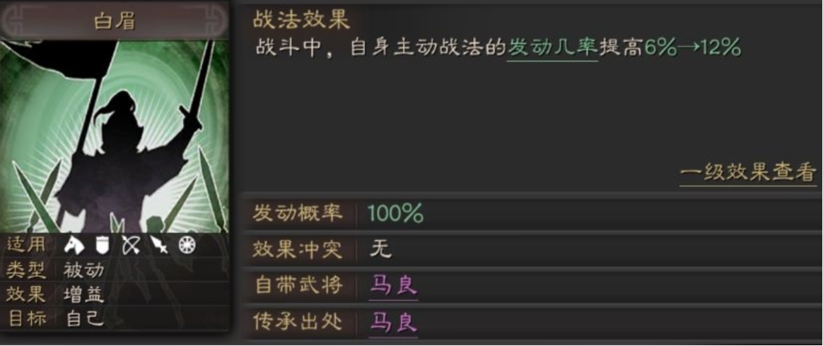 三国志战略版关羽白眉加什么