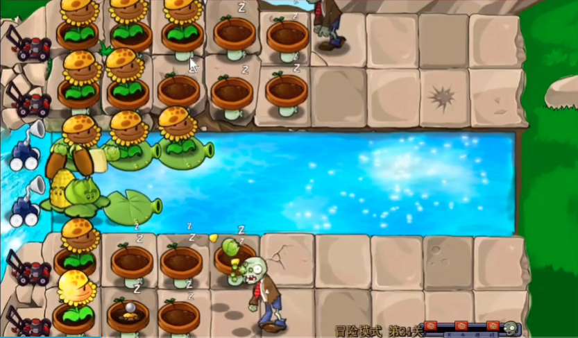 植物大战僵尸24关怎么过